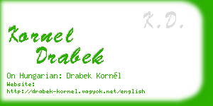 kornel drabek business card