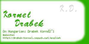 kornel drabek business card